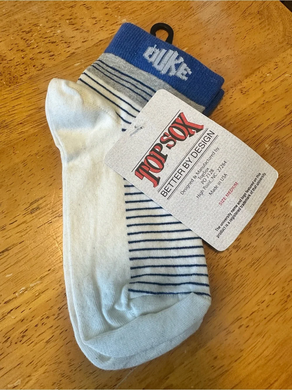 NWT Duke University ankle socks - plenty of stretch